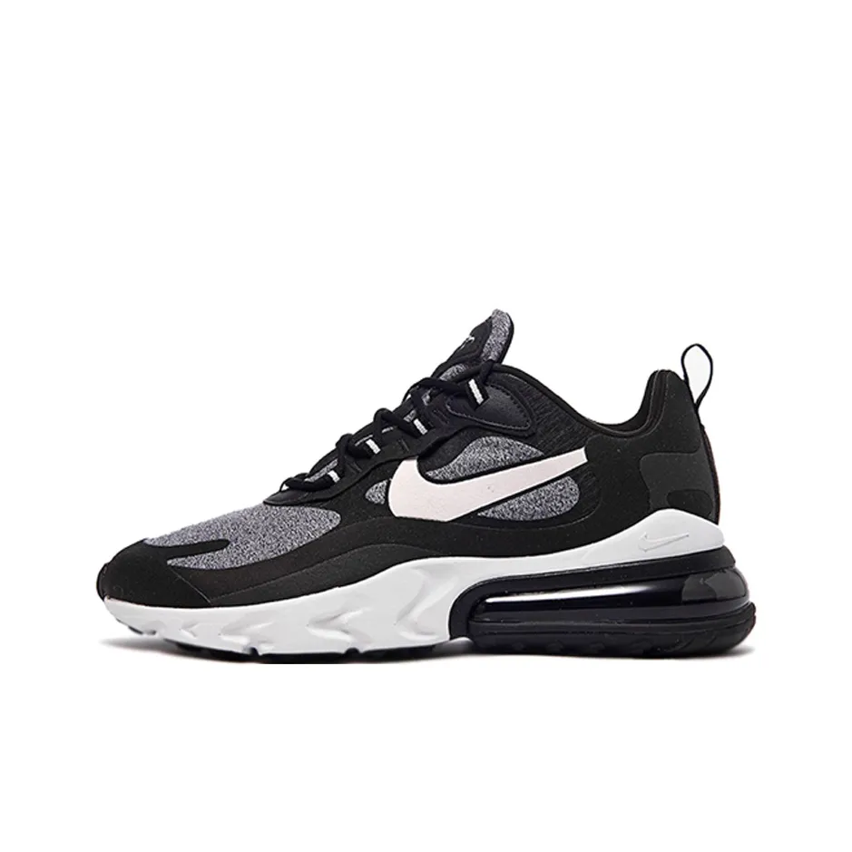 Nike Air Max 270 React Low Топ Беговые кроссовки Мужской Черный Серый