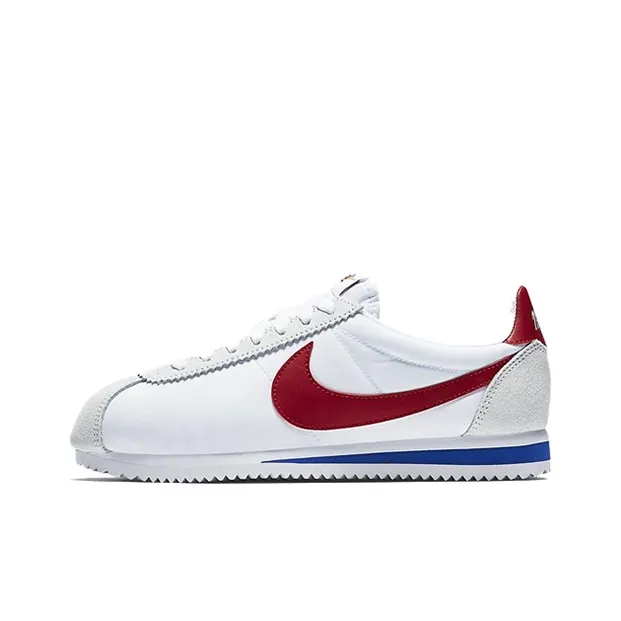 Nike Cortez Нескользящий Легкий Низкий Топ Марафон Беговые кроссовки Женские Белый Красный Синий
