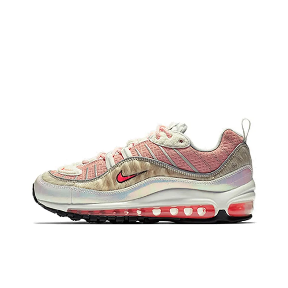 Nike Air Max 98 Low Топ Air Cushion Повседневные Беговые Кроссовки Женские Розовые