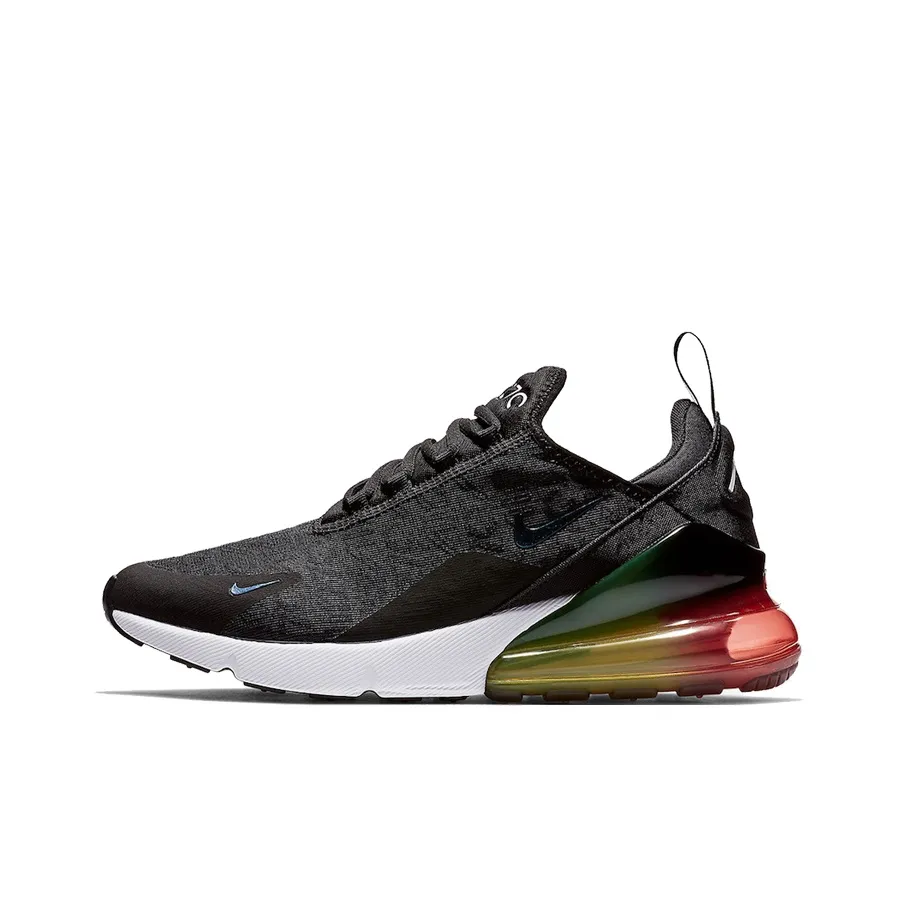 Nike Air Max 270 Low Топ Air Cushion Повседневные Беговые Кроссовки Мужские Черные