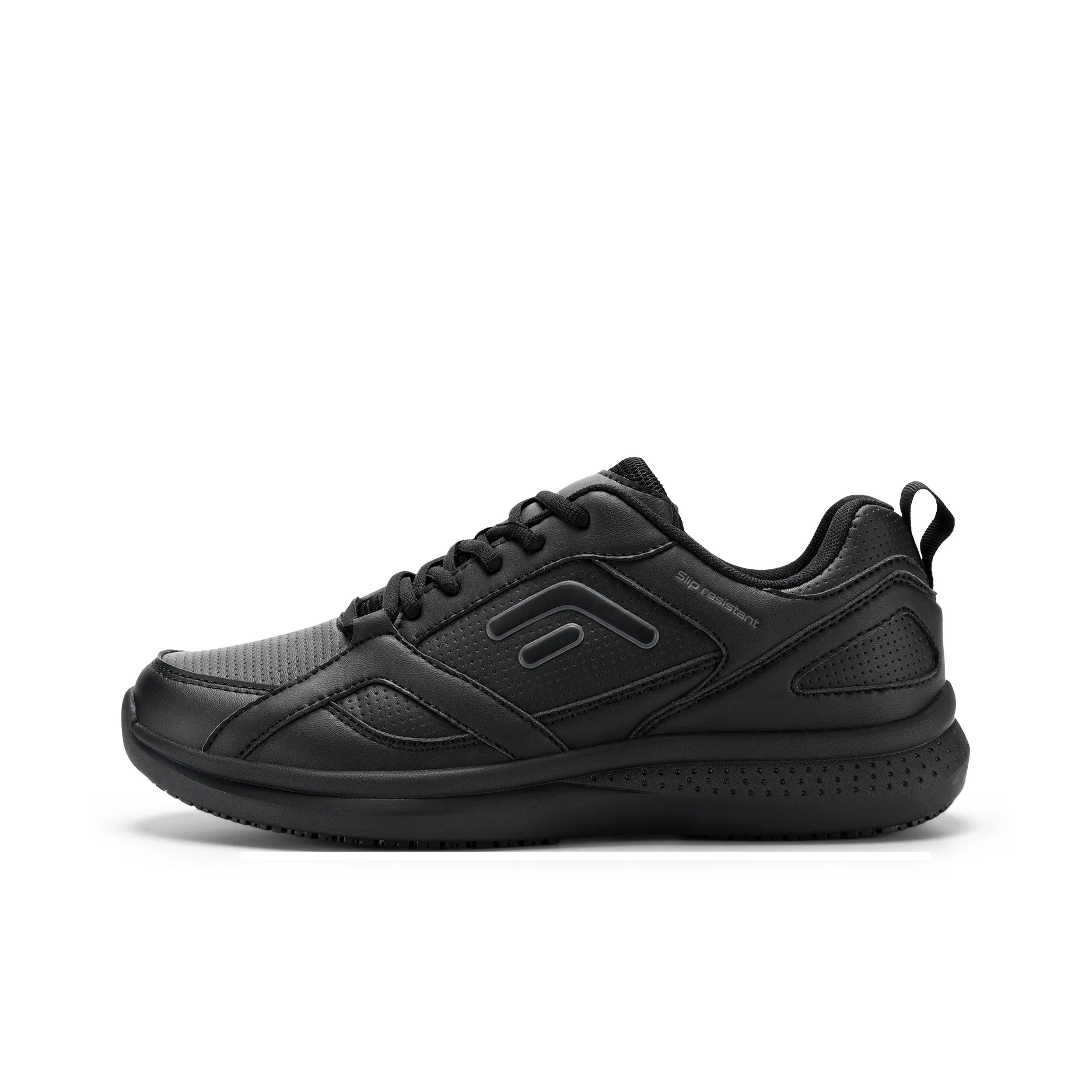 Fitville Shock Absorbers Slip Resistant Abrasion Resistant Breathable Low Top Casual Shoes Men's Black