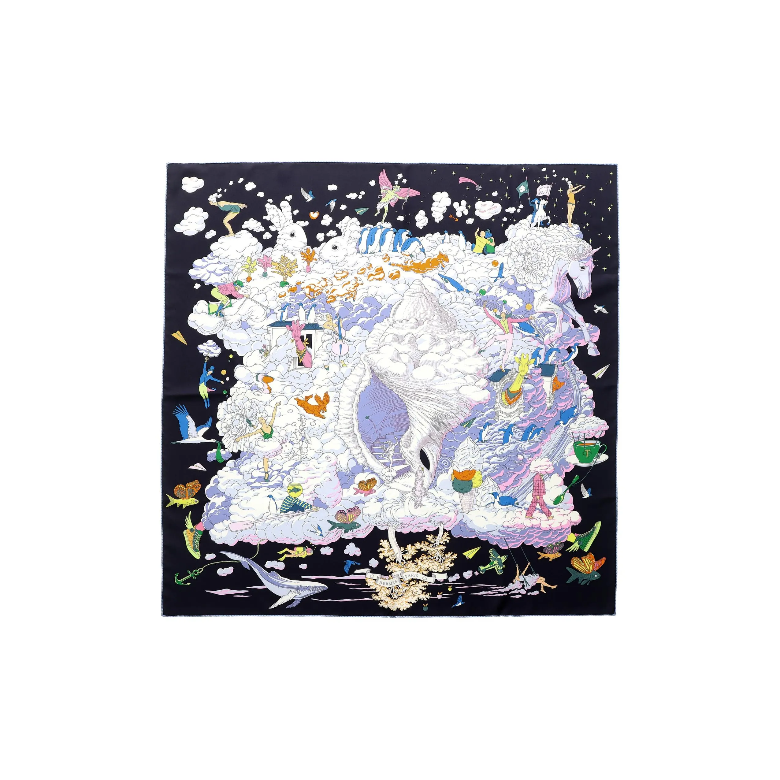 HERMES Silk Silk Scarves Women's