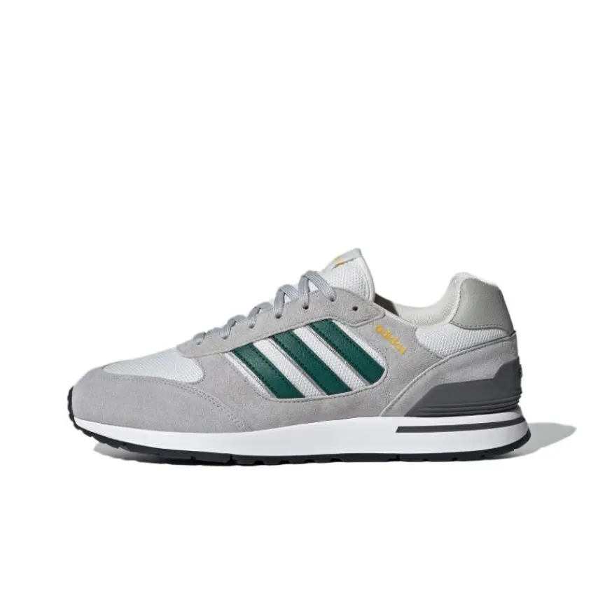 Adidas Run 80s Anti Slip Wear Resistant Low Top Running Shoes Men's Gray White