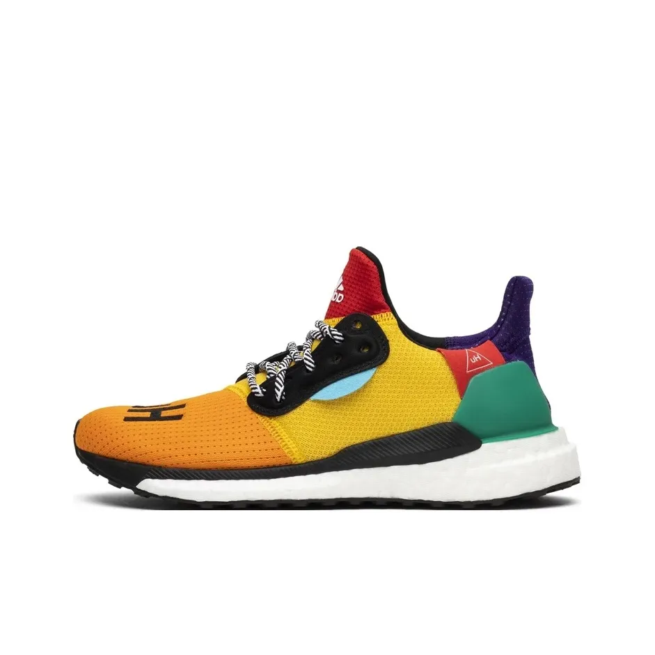 Pharrell Williams x Adidas Solar Glide Нескользящий Легкий MID Топ Беговые кроссовки GS Желтый