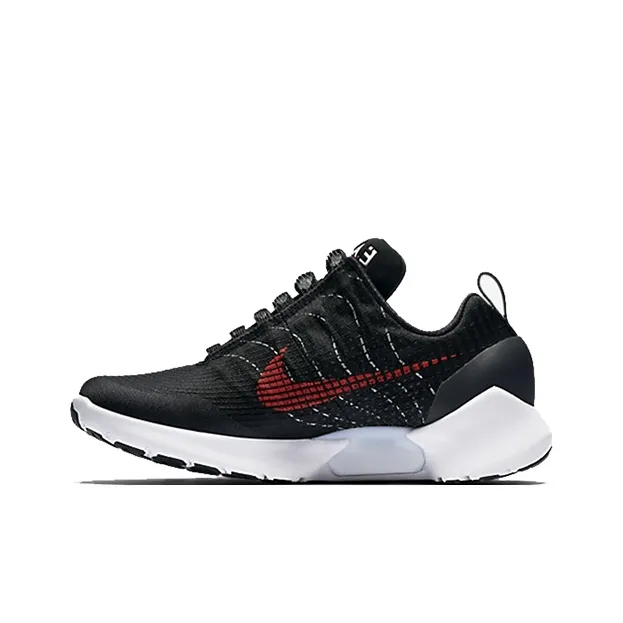 Nike Hyper Adapt Non slip Lightweight Low top Running Shoes Men's Black White Red