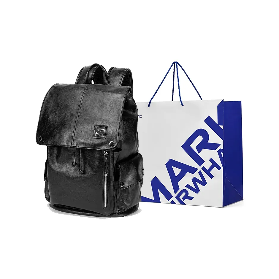 FAIRWHALE PU Backpack Laptop Bags ssima Large Size Unisex Black