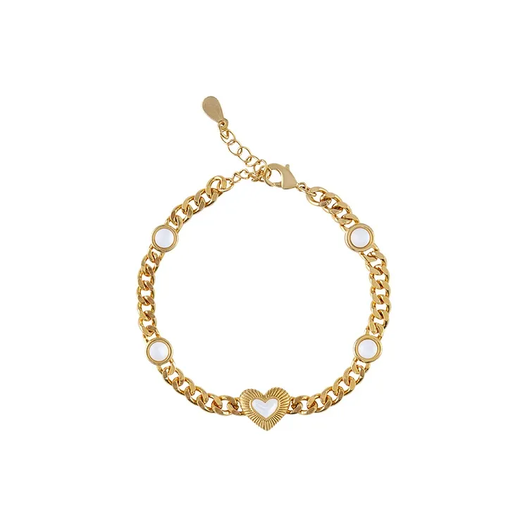 NEVERFAR Eco friendly Copper Thick Plated 18k Gold Bracelets Unisex
