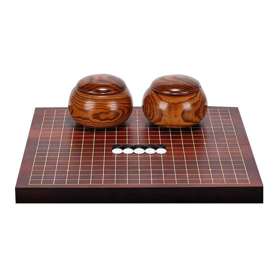 Imono Go Board Double Sided Beginner Set Genuine Yunzi Black White Chinese Chess 2 in 1 Solid Wood Board Games