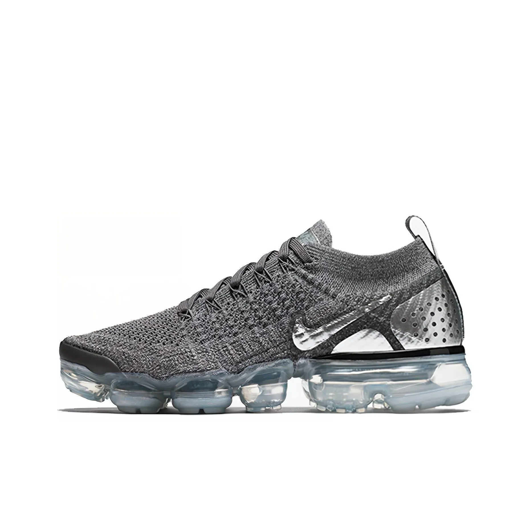 Nike VaporMax Flyknit 2 Low Топ Повседневные Беговые Кроссовки Женские Серый Белый