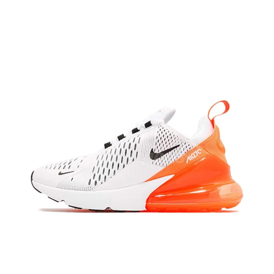 Nike Air Max 270 Low Топ Беговые кроссовки Женские Белый Апельсин
