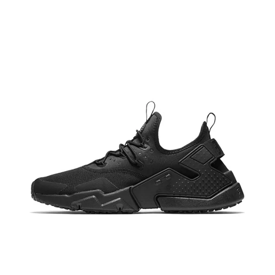 Nike Air Huarache Shock Absorbers Slip-Resistant Low Top Marathon Running Shoes Men's Black Найк Эйр Хуараче Шок Абсорберз Слип-Резистент Лоу Топ Марафон Беговые Кроссовки Мужские Черные
