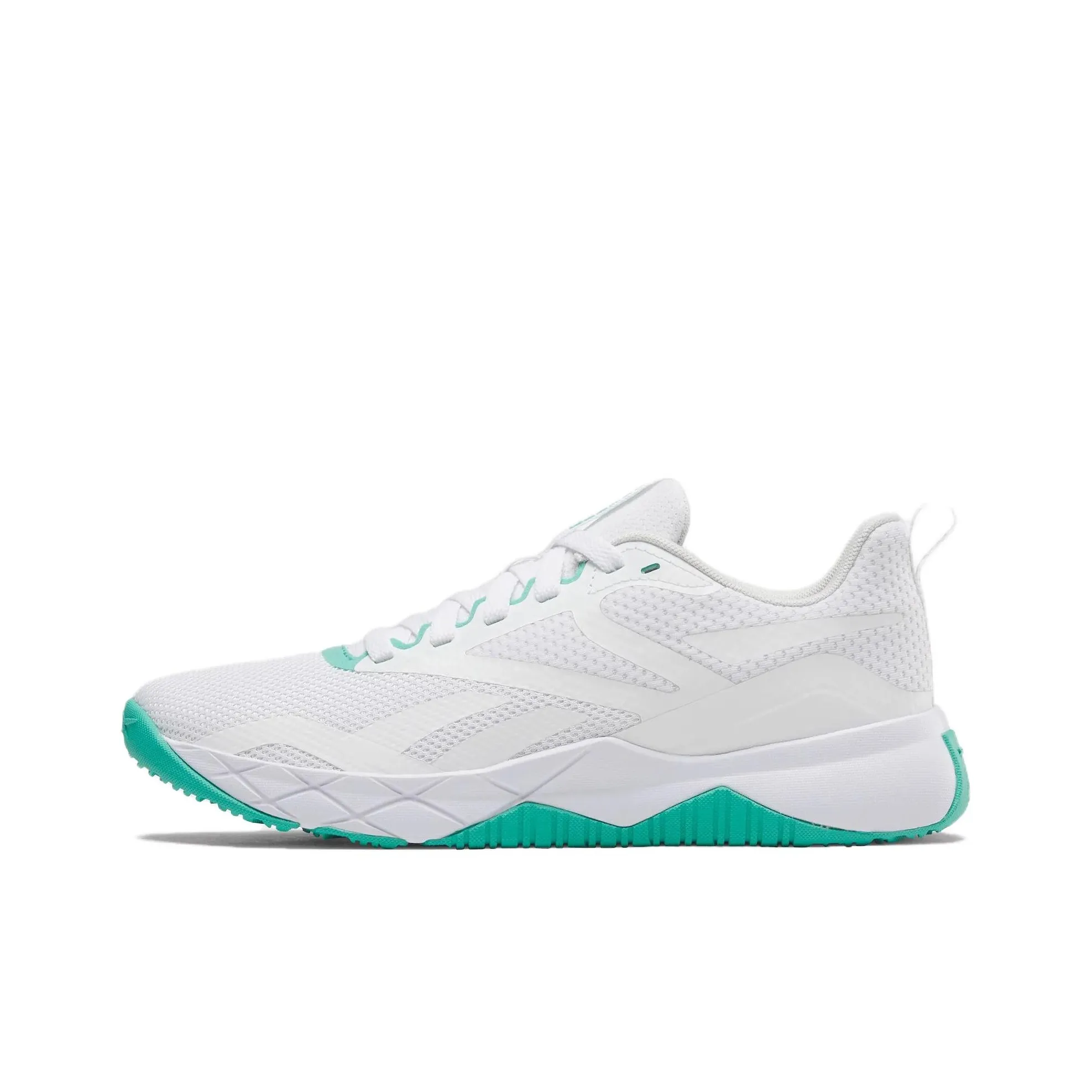 reebok CLEAN NFX Non slip Support Low Top Training Shoes Women's White Green