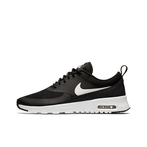 black and grey nike air max thea