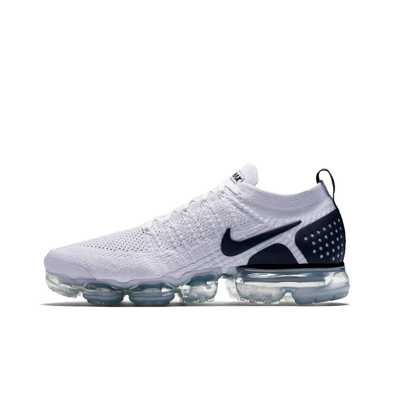 Nike VaporMax Flyknit 2 Low Топ Беговые кроссовки Мужской Черный белый