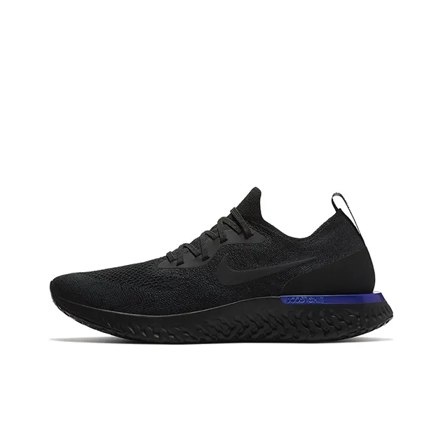 Nike Epic React Flyknit 1 Running Shoes Men Low Top Black/Blue