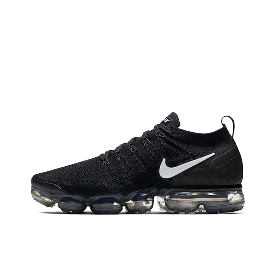 Nike VaporMax 2,0 Амортизация Низкий Топ Повседневные Беговые Кроссовки Мужские Черно-Белые