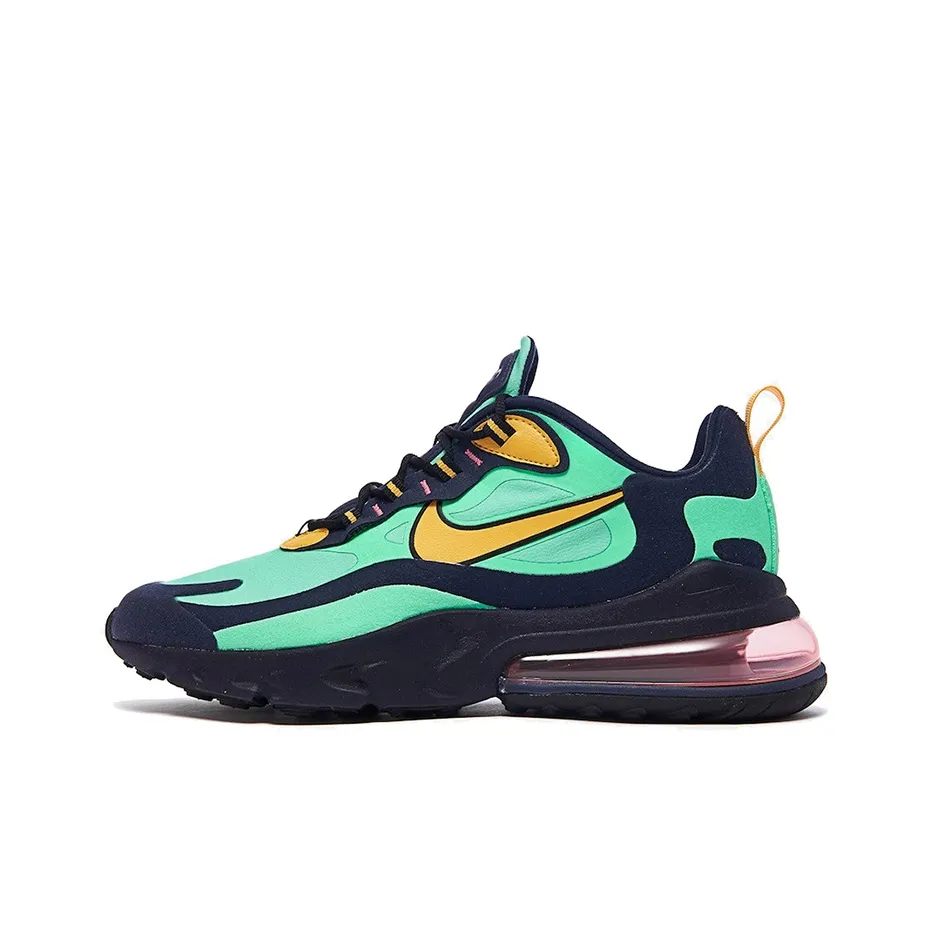 Nike Air Max 270 React Pop Art Low Топ Беговые кроссовки Мужские Черные Зеленые