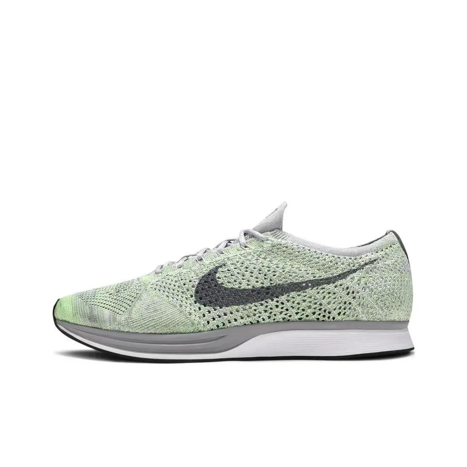 Nike Flyknit Racer Low Топ Повседневные Беговые Кроссовки Мужские Зеленые