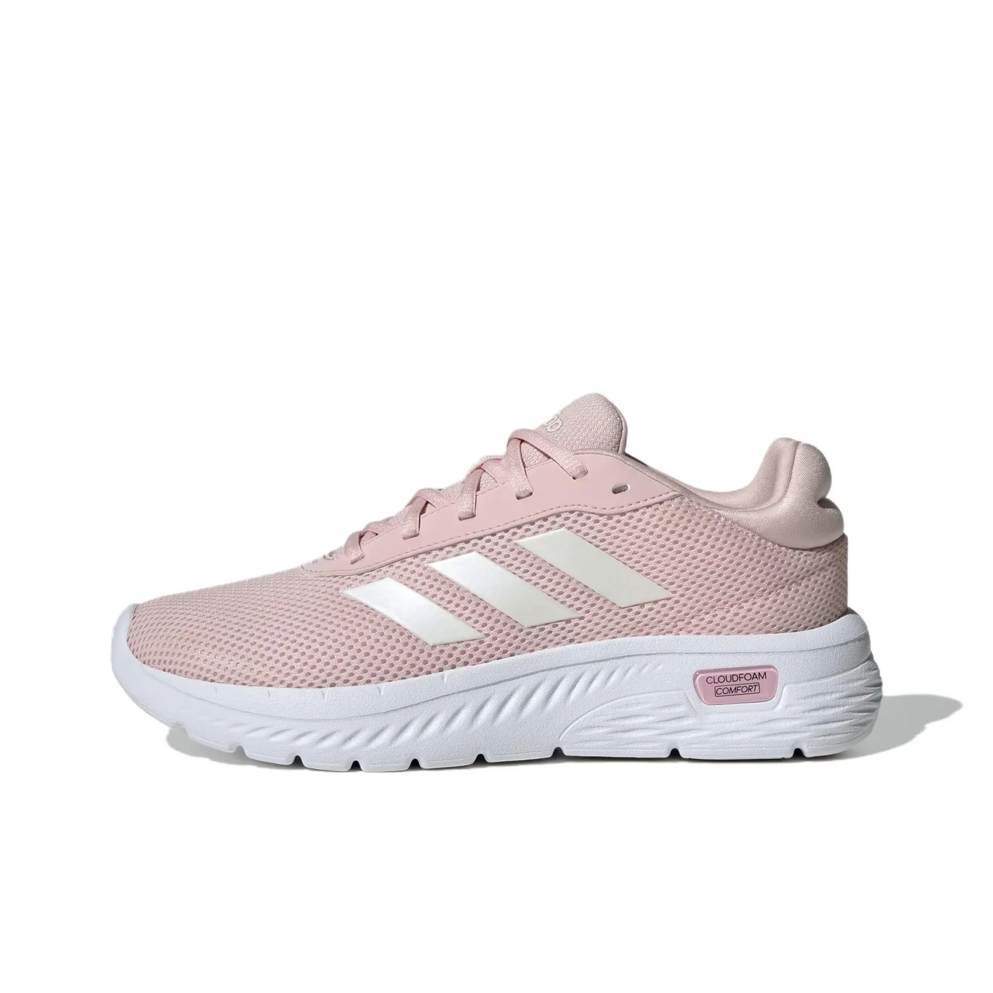 Adidas Cloudfoam Comfy Sandy Pink Zero Metalic Cloud White Women's