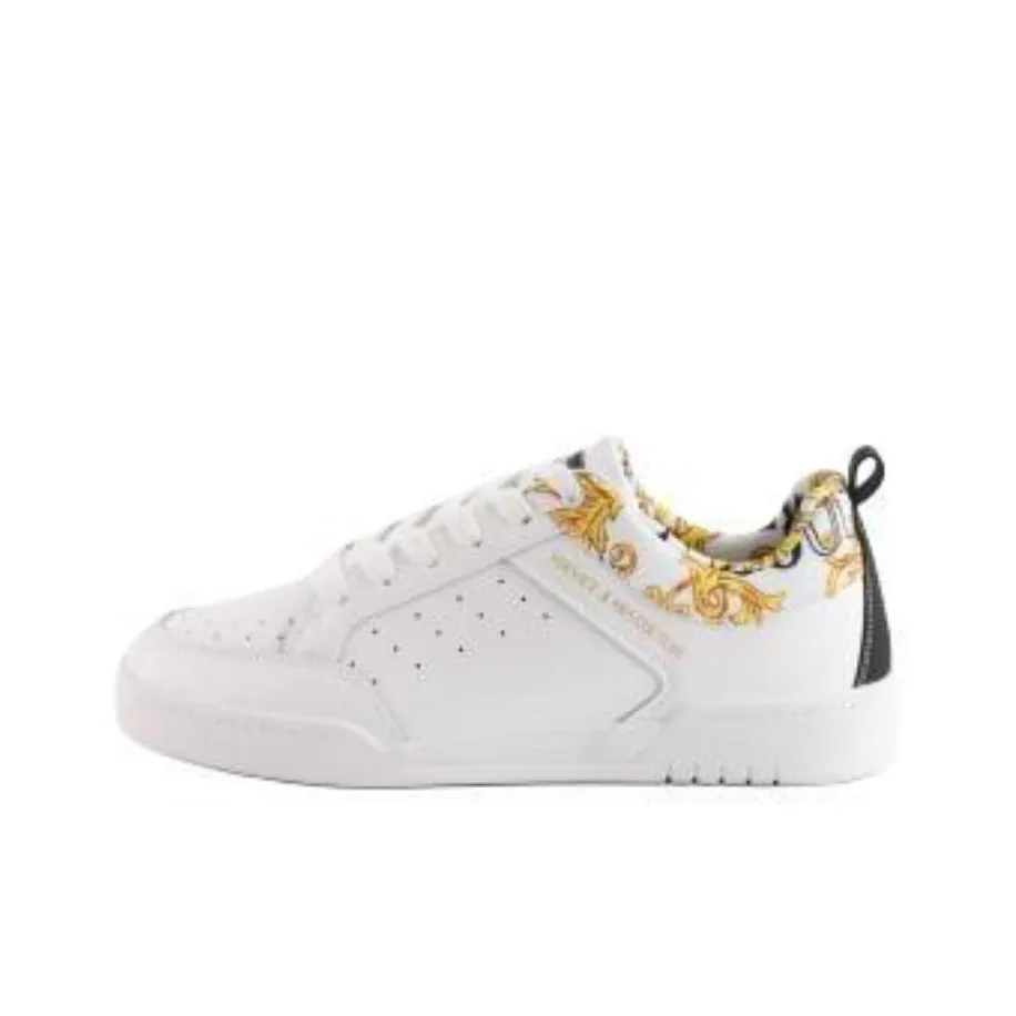 VERSACE JEANS COUTURE Low Top Skateboard Shoes Men's White