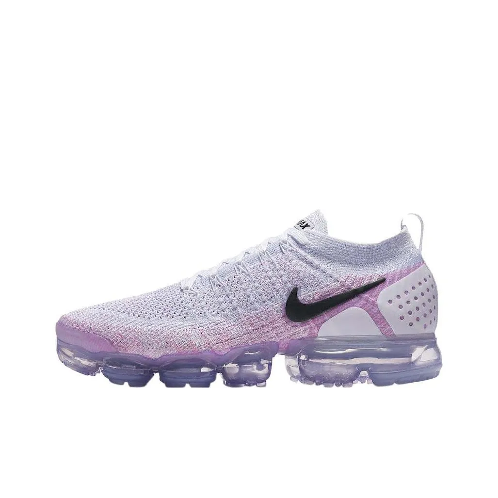 Nike VaporMax 2,0 Дышащий и Легкий Низкий Топ с Амортизацией Повседневная Беговая Обувь Мужская Белая Розовая