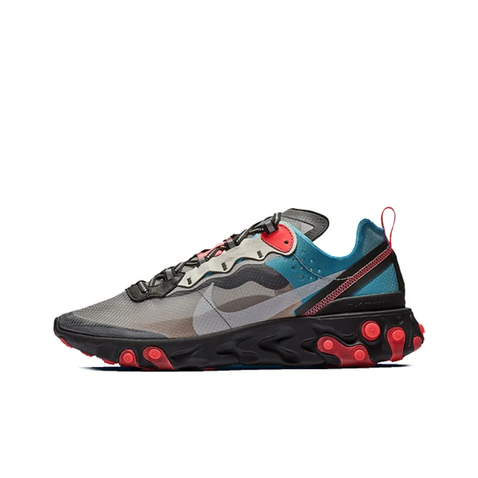 Nike React Element 87 Blue Chill Solar Red