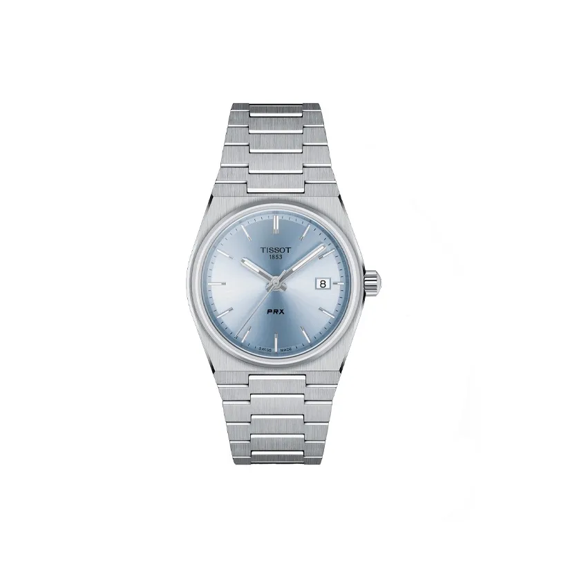 TISSOT PRX Super Player Series Кварцевый механизм Женские часы 35 мм Синий циферблат Корпус из нержавеющей стали Ремешок из нержавеющей стали