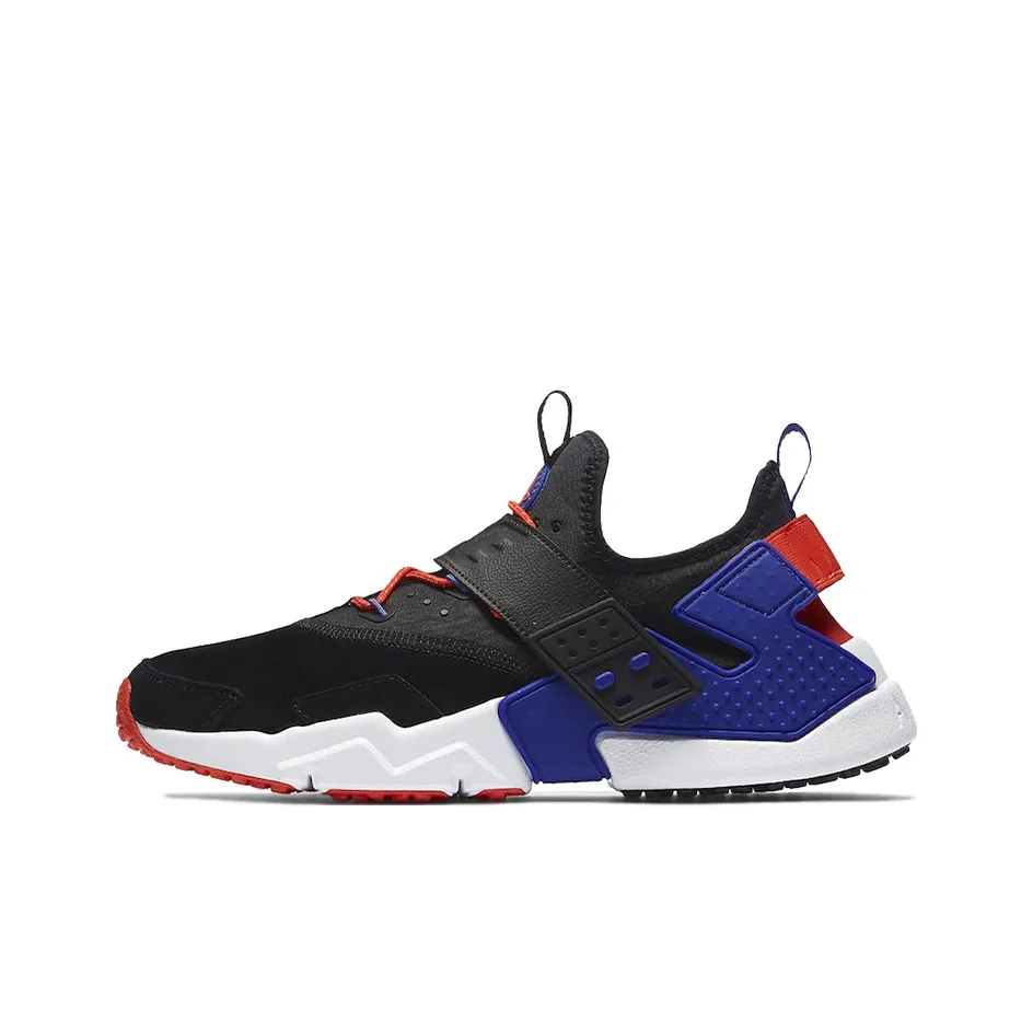 Nike Air Huarache Drift Slip-resistant Abrasion-resistant Low Top Casual Running Shoes Unisex Black Blue Найк Эйр Хуараче Драйфт Противоскользящий Устойчивый к истиранию Низкий Топ Повседневные Беговые Кроссовки Унисекс Черный Синий