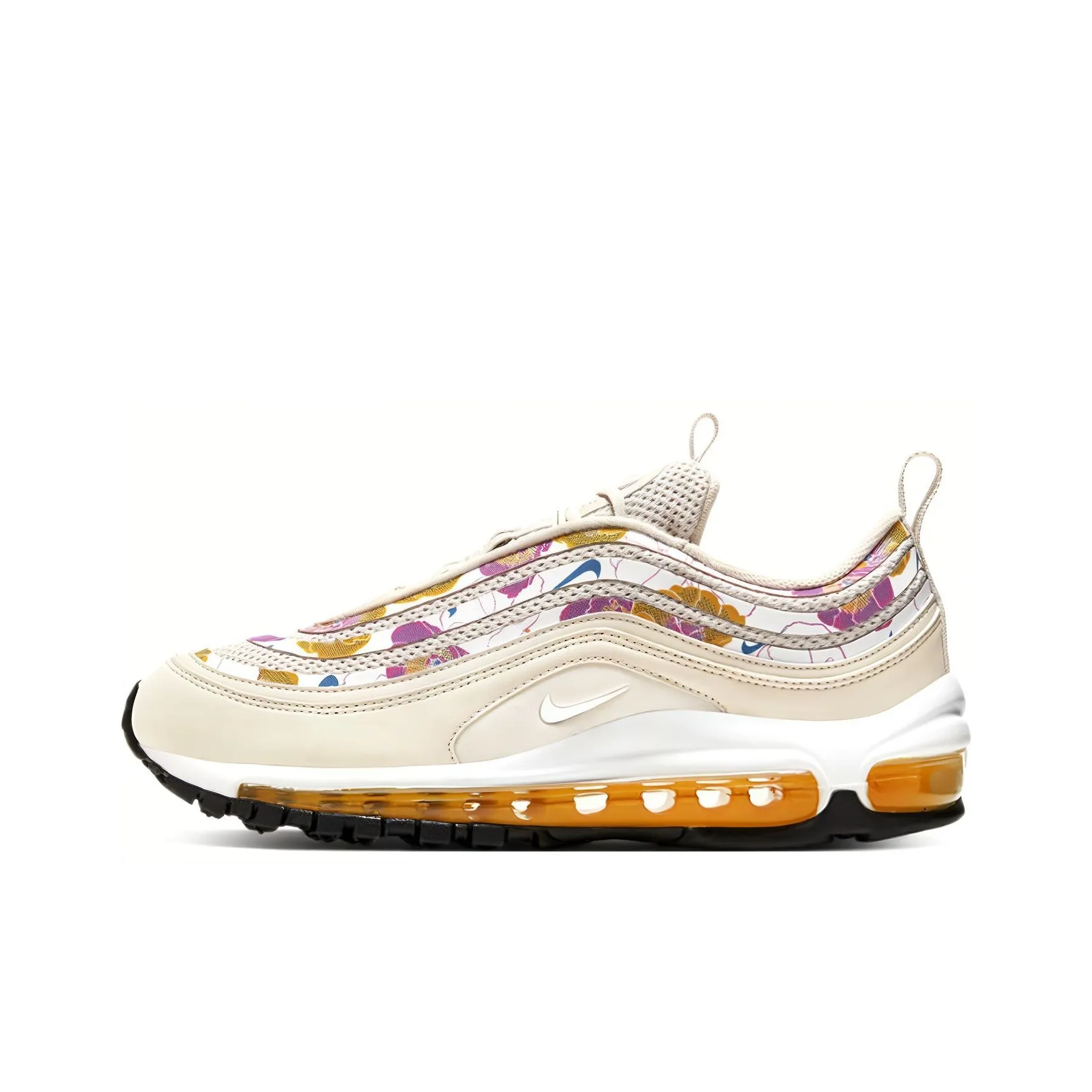 Nike Air Max 97 Low Топ Air Cushion Повседневные Беговые Кроссовки Женские Кремово-Белый
