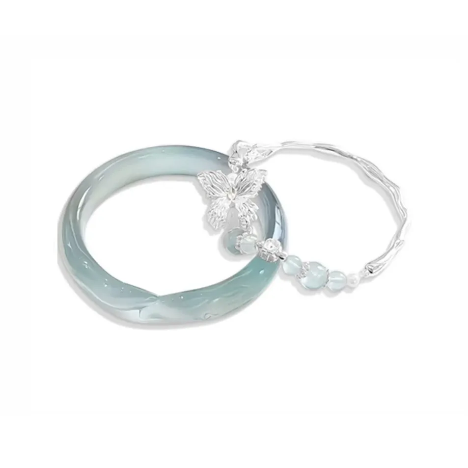 MUYAN Цветная глазурь Синий лед Бабочка Комбинация Набор Женские