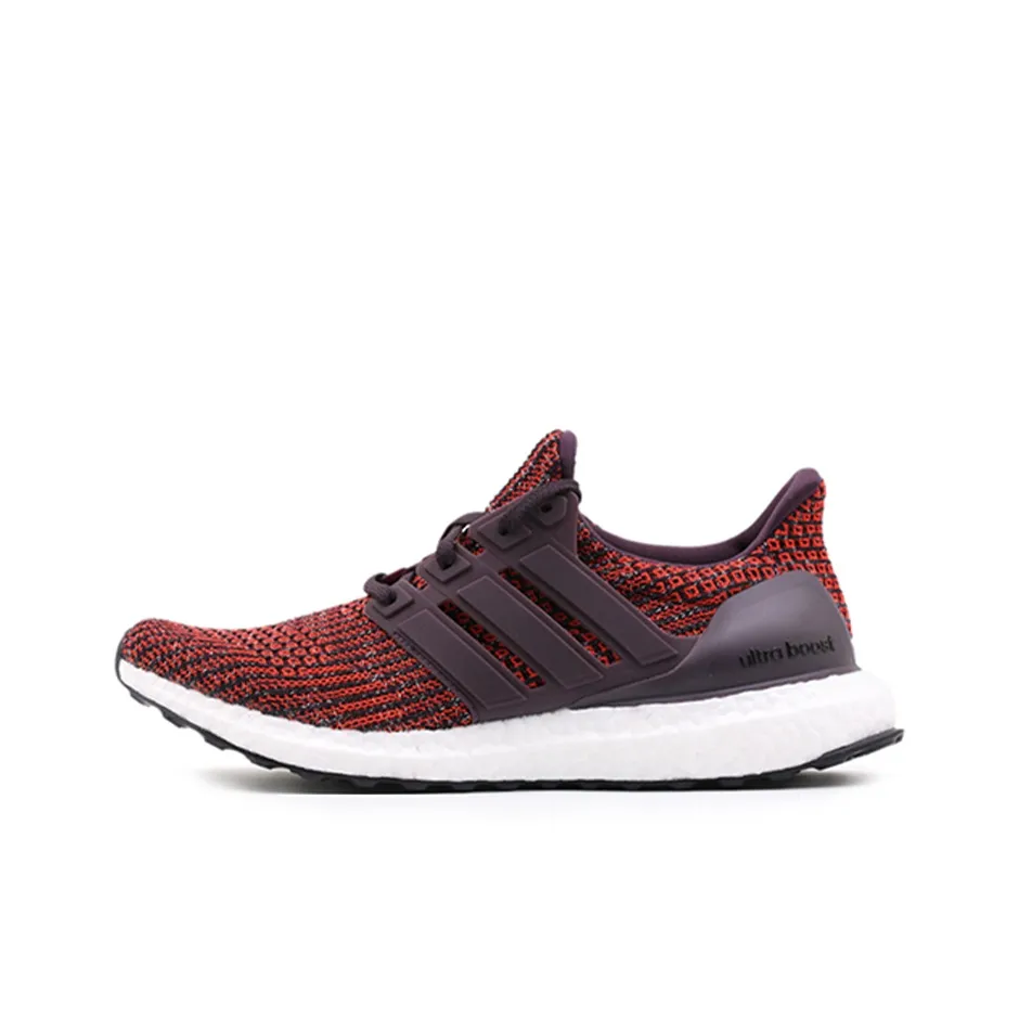 Adidas ULT Амортизация Противоскользящий Дышащий Легкий Низкий Топ Повседневные Беговые Кроссовки Мужские Красный Фиолетовый Белый