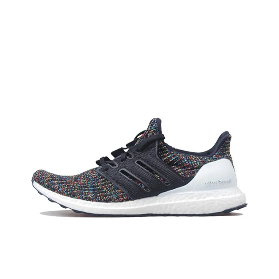 Adidas Ultra Boost 4.0 Black Multi Color White Heel Cage