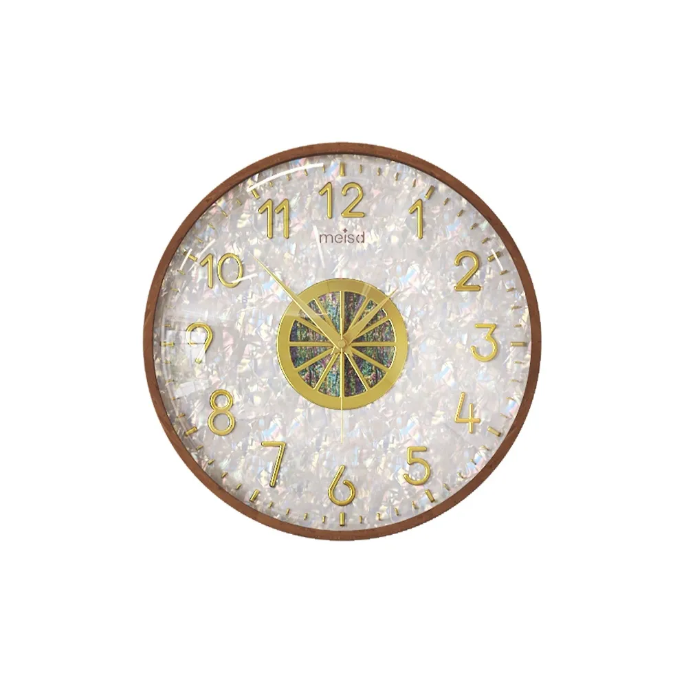 MEISHIDA Механизм с плавным ходом секундной стрелки Унисекс Настенные часы Жемчужная раковина Цвет