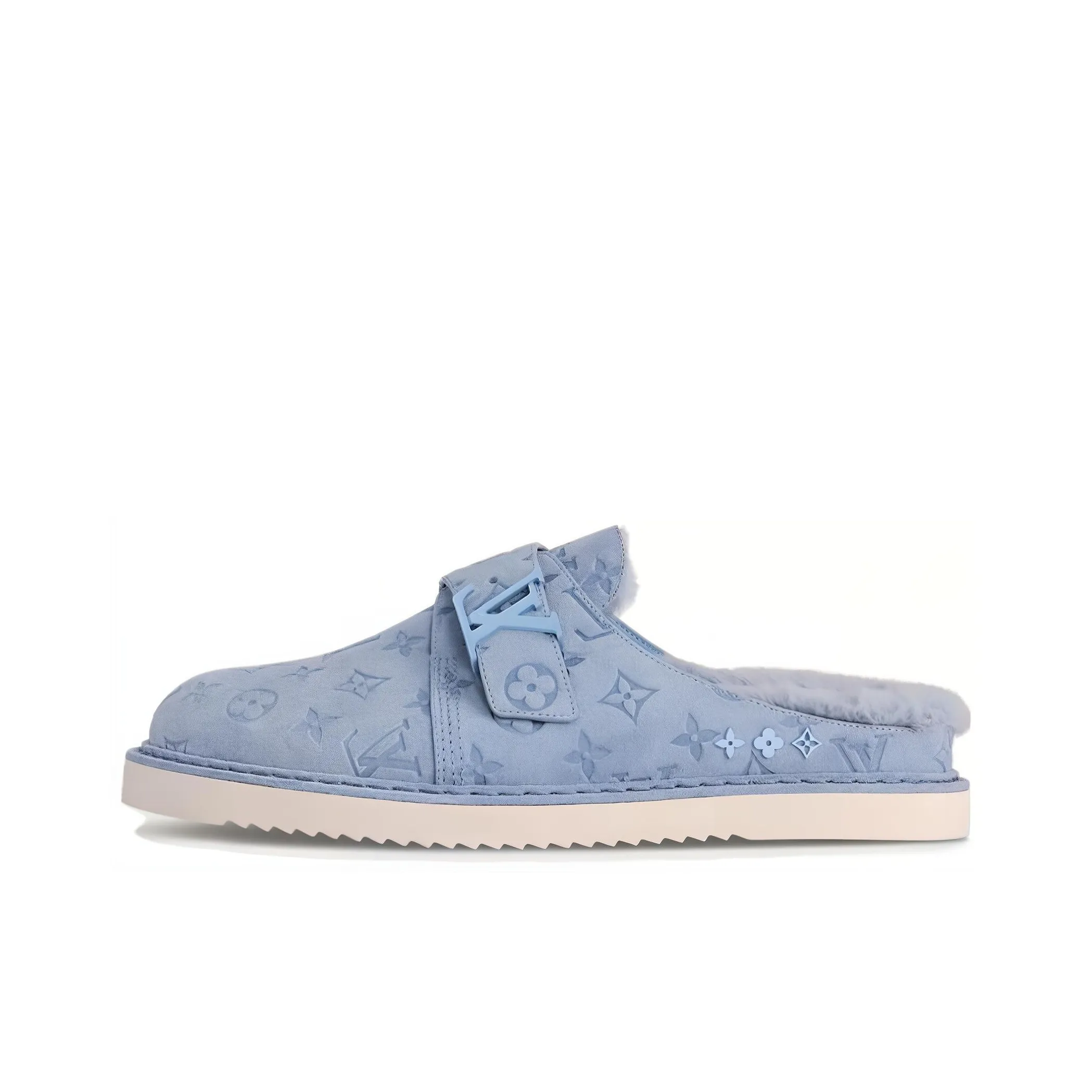 LOUIS VUITTON Easy Rubber Sole Odor Resistant Closed Toe Slippers Men's Blue