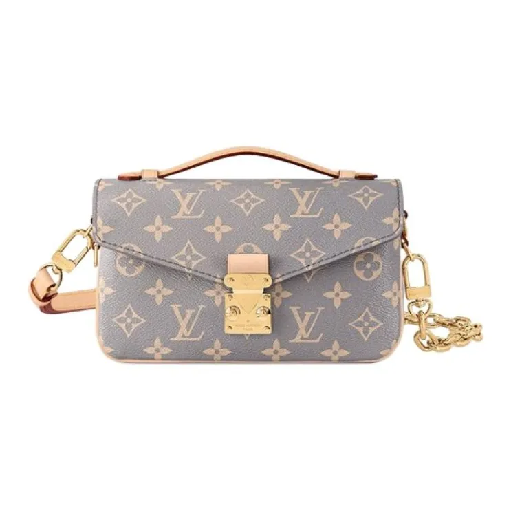 LOUIS VUITTON Canvas Messenger Bag, Portable Canvas Bag, Shoulder Bag, Crossbody Bag Women's Blue Gray