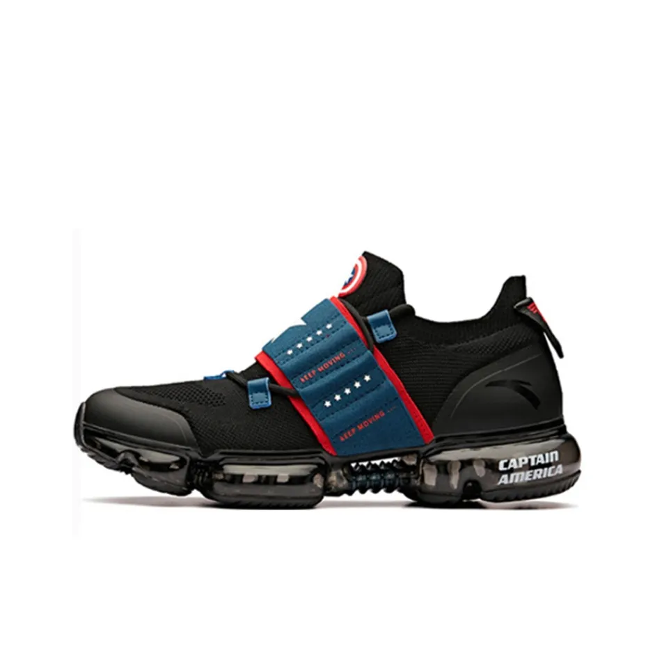 MARVEL x Anta Cushioned Slip-Resistant Low-Top Running Shoes Men's Blue