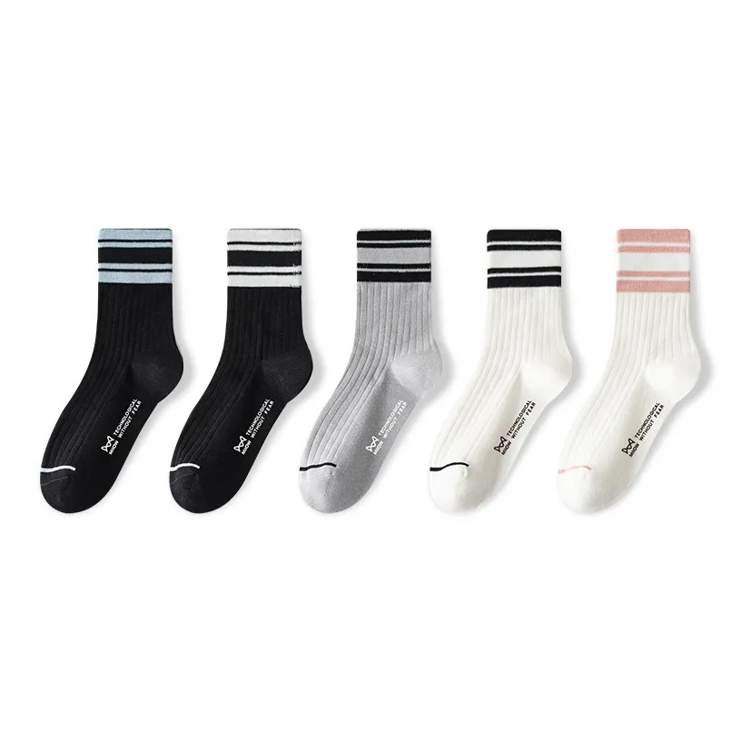 MIIOW Cool One Summer Series Mid Calf Socks Unisex 5 Pack