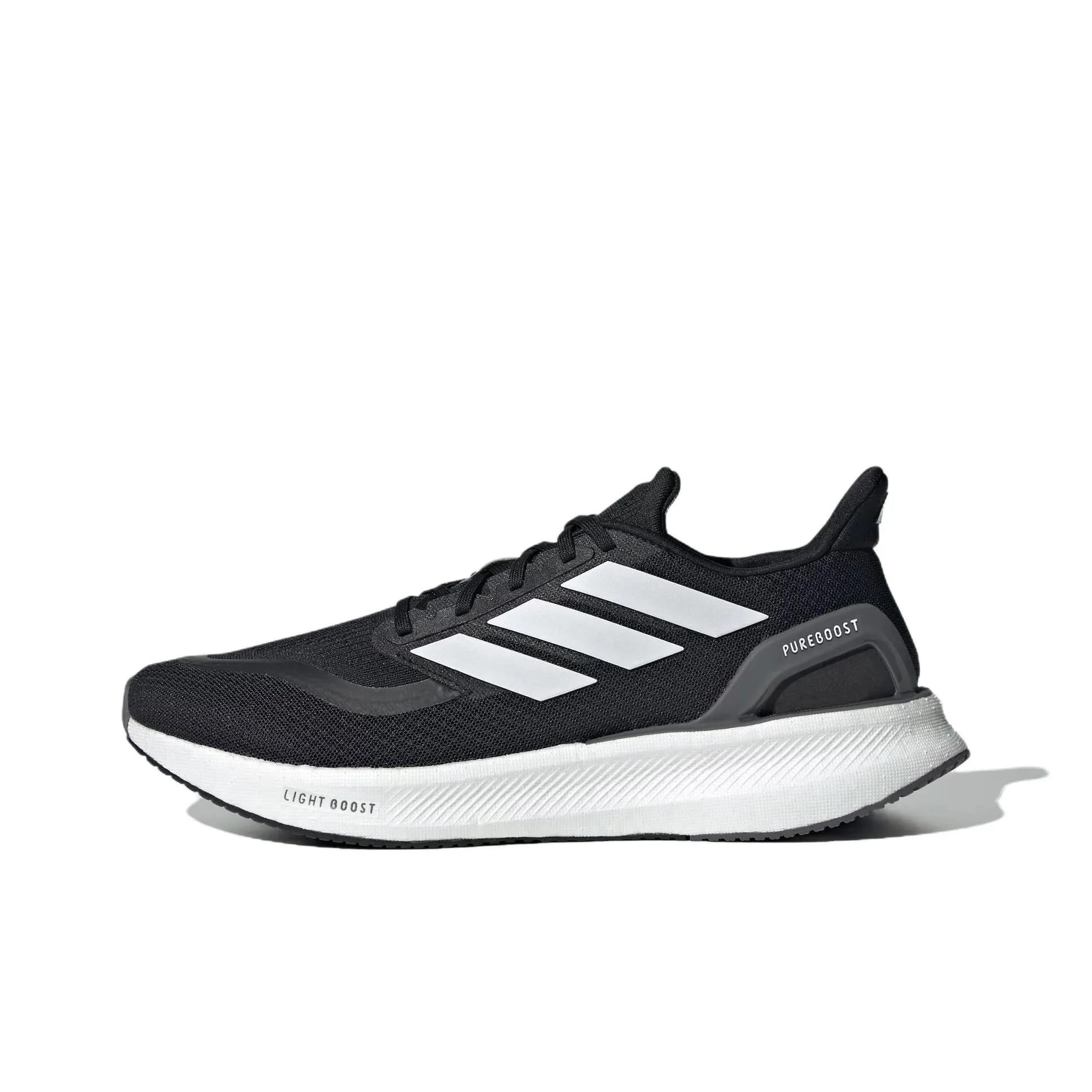 Adidas PUREBOOST 5 Устойчивый к истиранию Дышащие Низкие Беговые кроссовки Унисекс Черный Белый