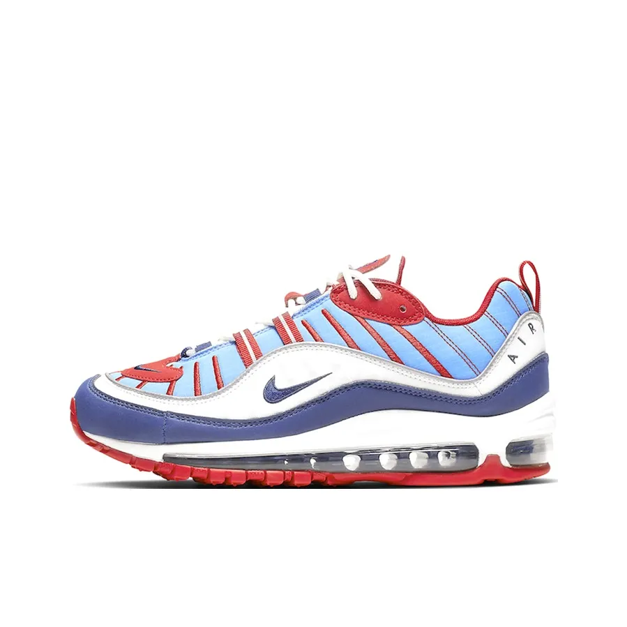 Nike Air Max 98 Low Беговые кроссовки Женские Красные Синие