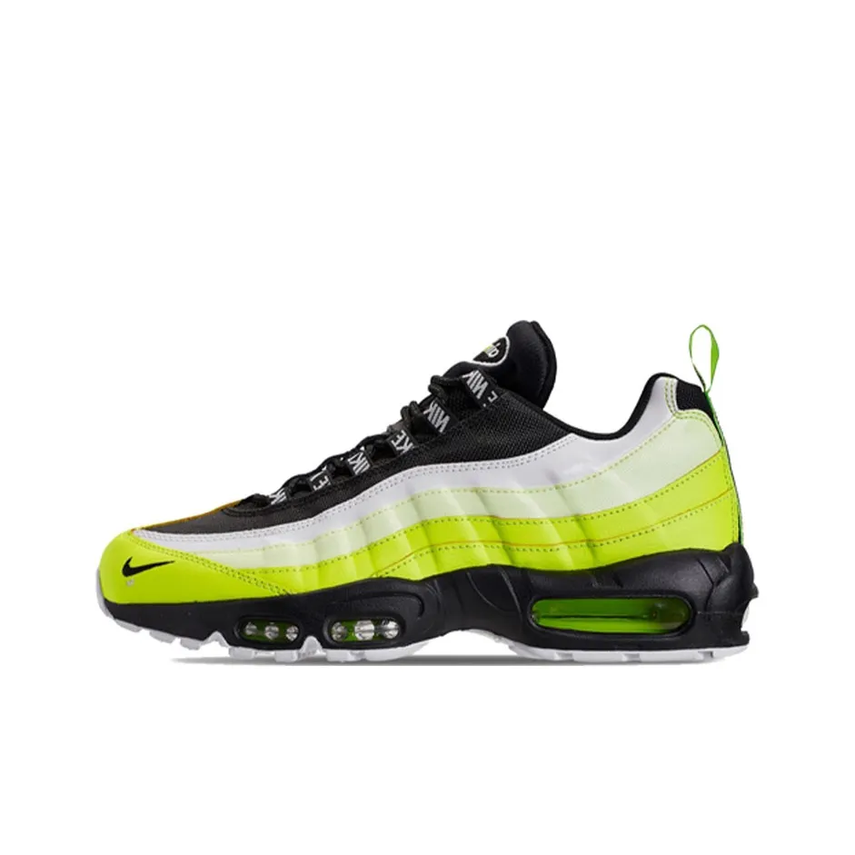 Nike Air Max 95 Low Топ Air Cushion Беговые кроссовки Мужские Белые Зеленые