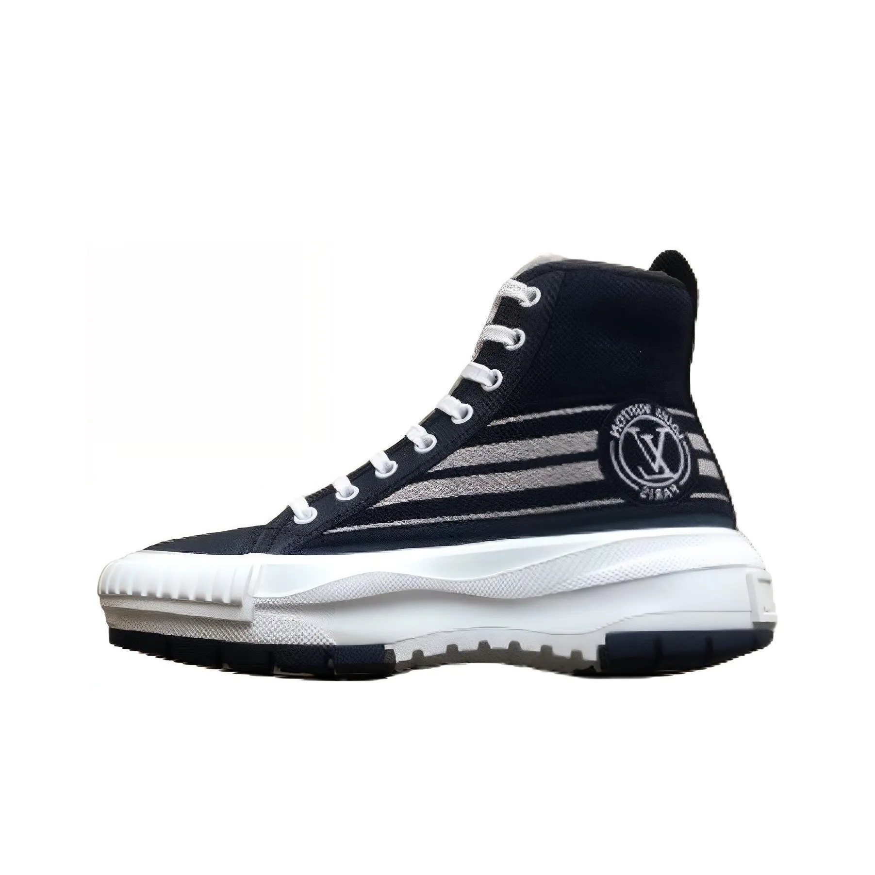 LOUIS VUITTON Squad High Top Casual Shoes Women's Dark Blue