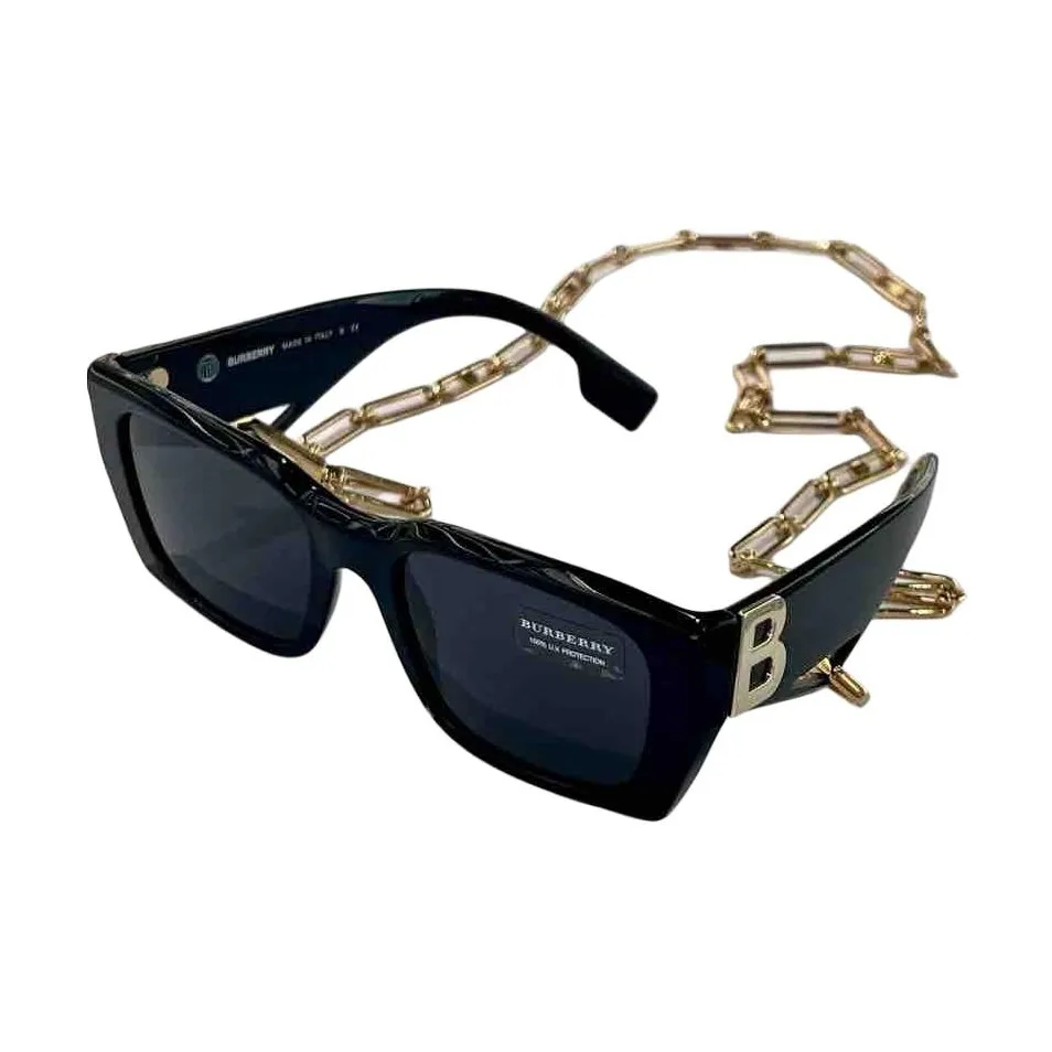 Burberry Irregular Shape Sunglasses Women's Black