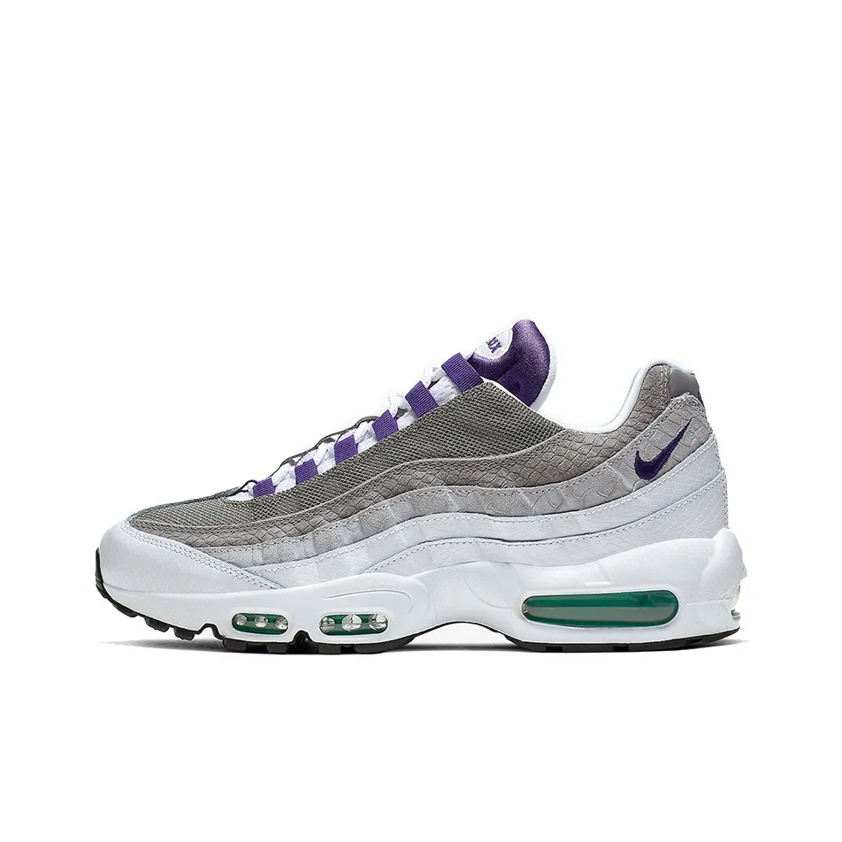 Nike Air Max 95 Low Топ Повседневные Беговые Кроссовки Мужские Белый Серый Фиолетовый