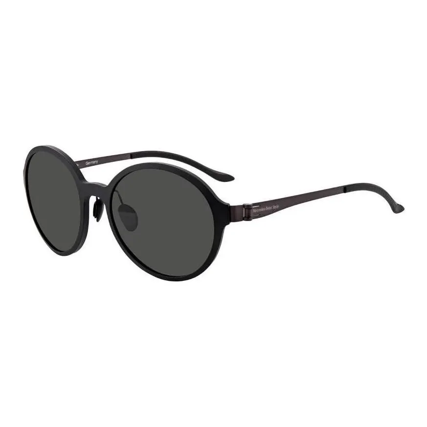 Mercedes Benz Metal Oval Sunglasses Men's Black