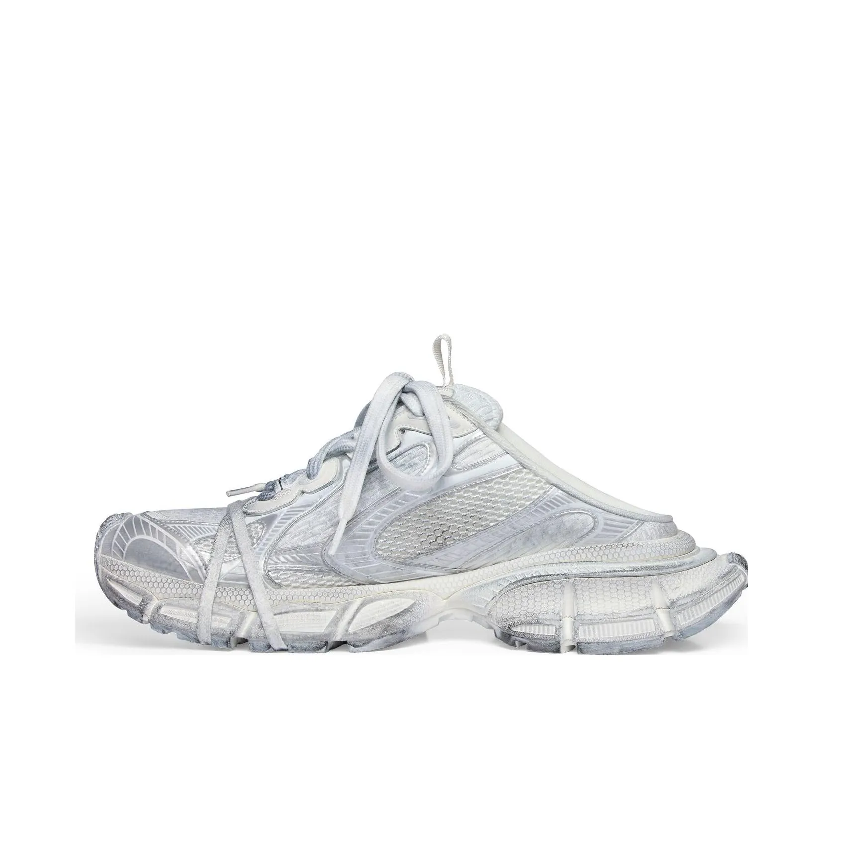 Balenciaga 3XL Mules 'Silver White' Women's