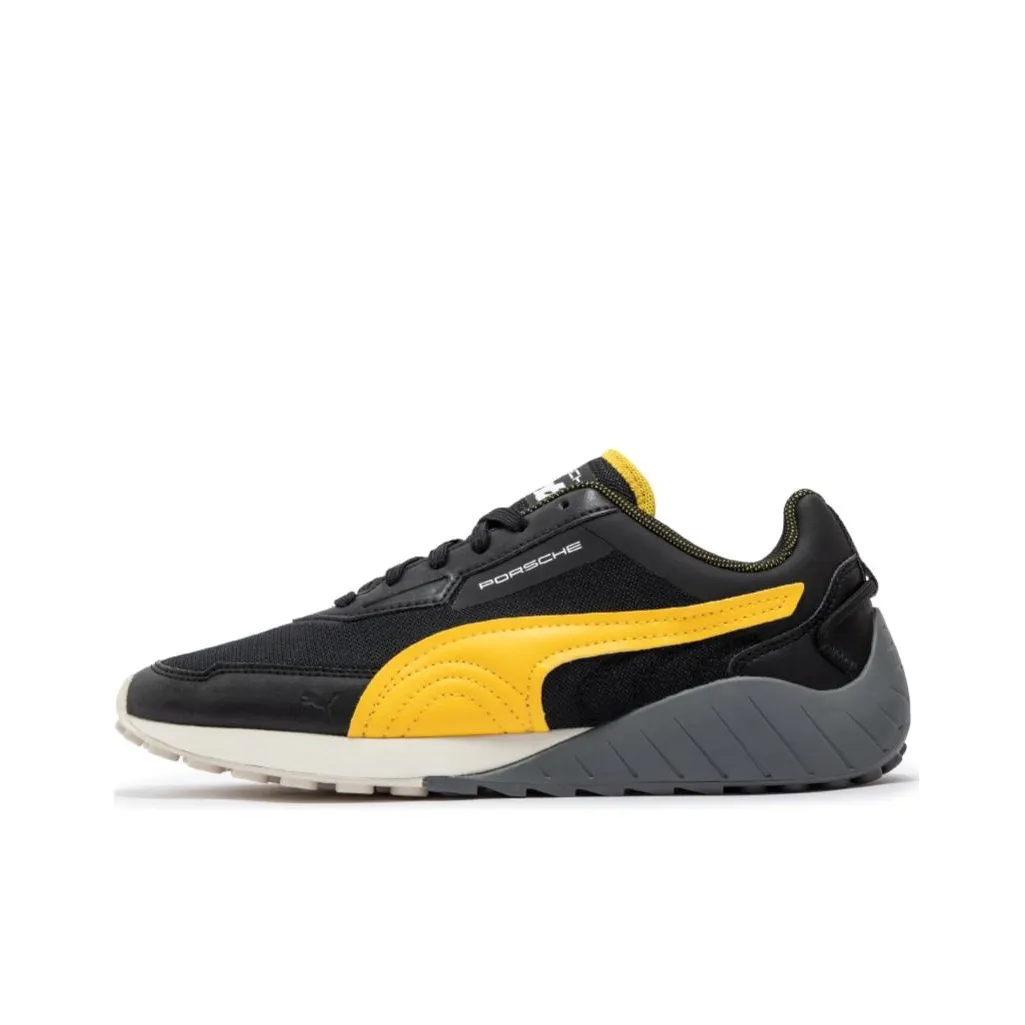 PUMA PUMA PORSCHE DESIGN Anti Slip Wear Resistant Low Top Casual Shoes Unisex Black Yellow