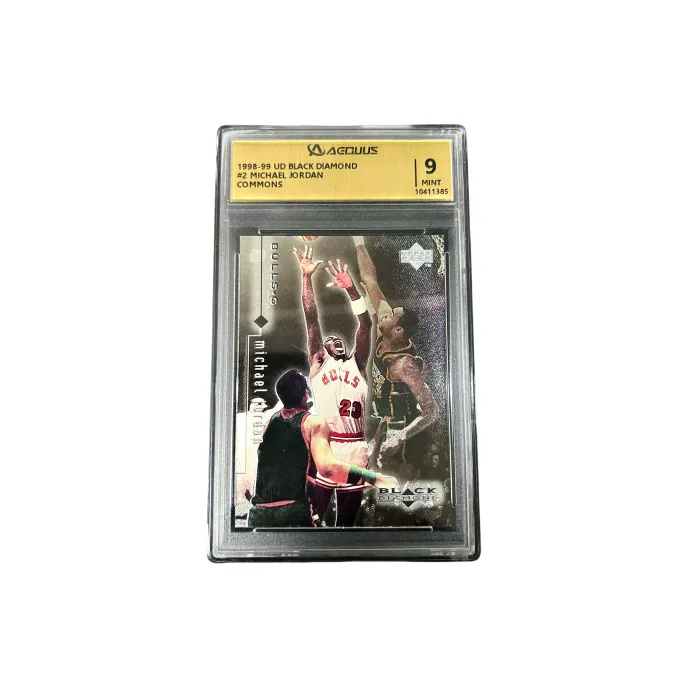 UPPER DECK 1998 Year, Michael Jordan Star Card, Black Diamond Collection For Rebounding Battles Graded Cards 1 Pc