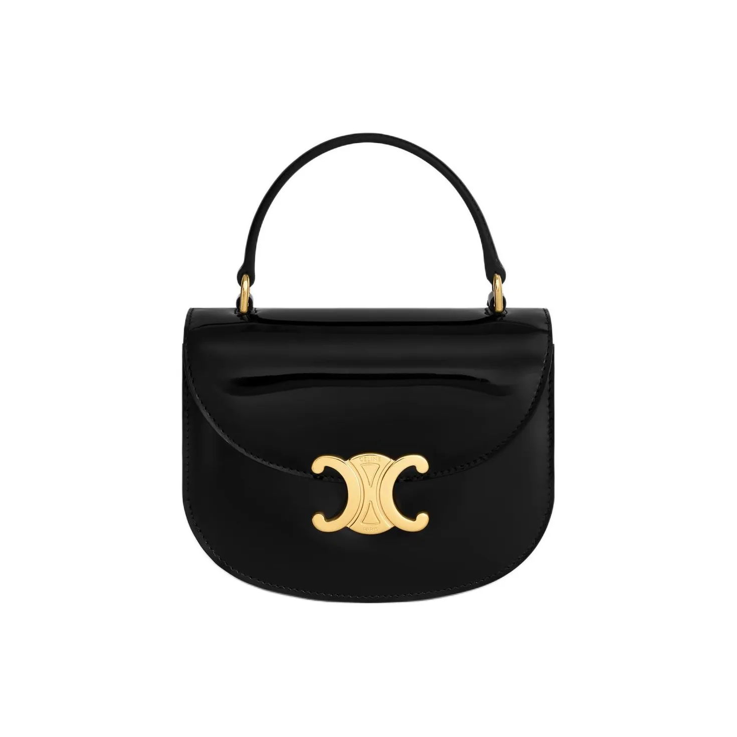 CELINE Besace Calfskin Handbag, Shoulder Bag, Crossbody Bag Mini Women's Black