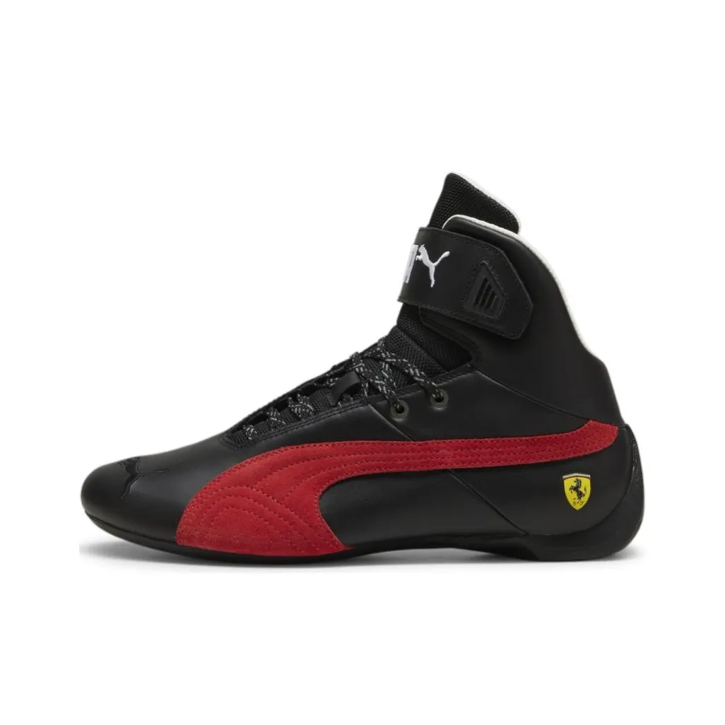PUMA Ferrari Future Cat MID Топ Кроссовки для тренировок Унисекс Черный Красный