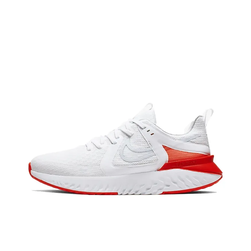 Nike Legend React 2 Non Slip Легкий Низкий Топ Марафон Беговые кроссовки Женские Белый Красный